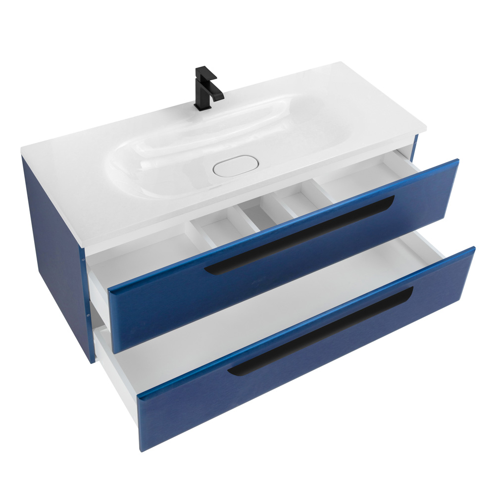 Приобрести cezares тумба подвесная с раковиной eco 120 см sapfiro, синяя eco-1200-2c-so-spf-p
