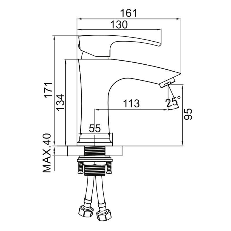 Приобрести gerhans смеситель для раковины k14, оружейная сталь k11014d