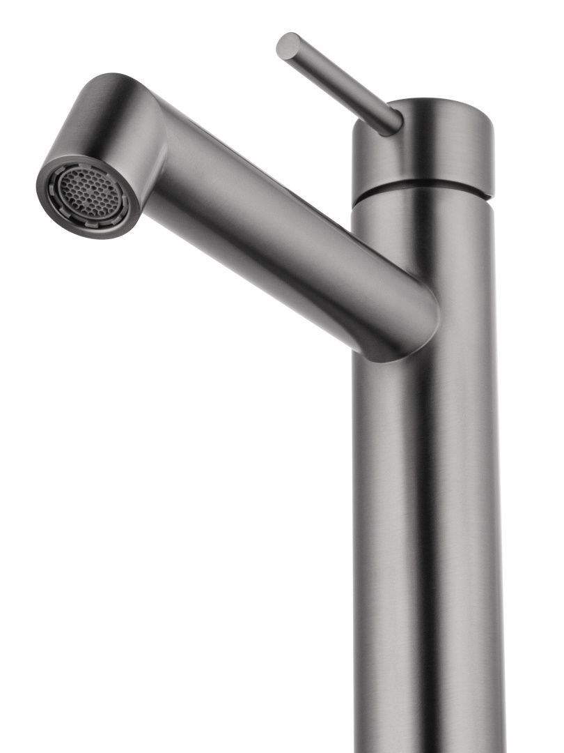 Приобрести смеситель для раковины высокий wonzon & woghand, темный графит (ww-h1064-bgg)