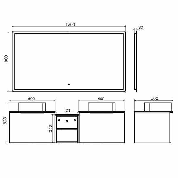 Приобрести сomforty тумба со столешницей и двумя раковинами портленд-150 дуб шоколадно-коричневый, раковины 9110