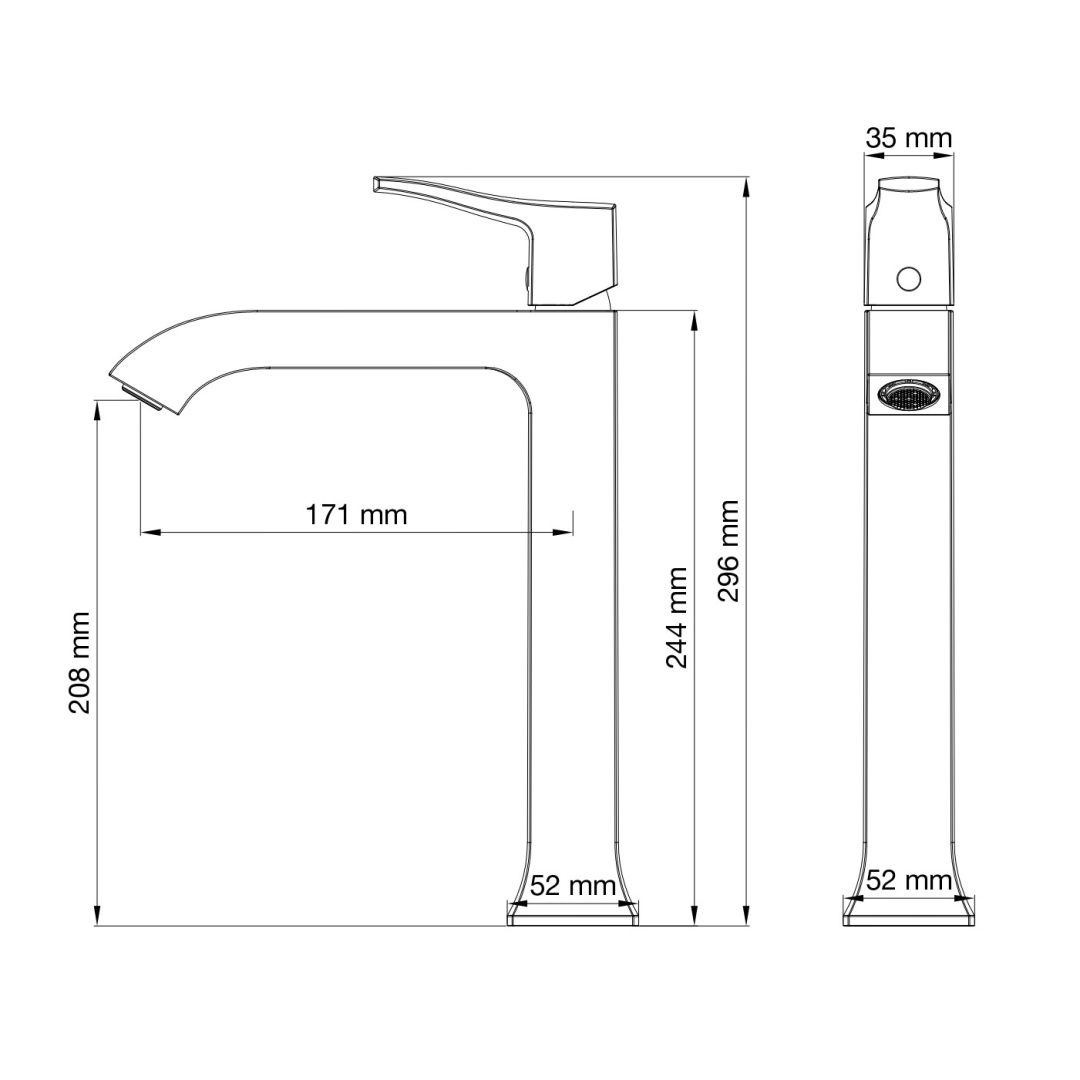 Приобрести смеситель для раковины высокий wonzon & woghand flex, брашированный никель (ww-88019072-bn)