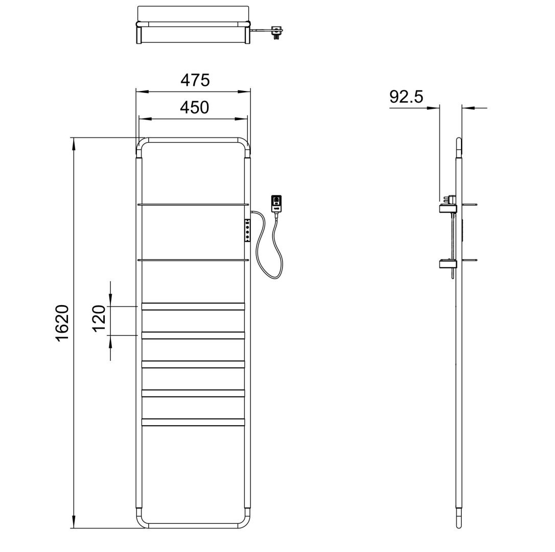 Приобрести полотенцесушитель электрический wonzon & woghand düsseldorf, темный графит (ww-a205-gm)