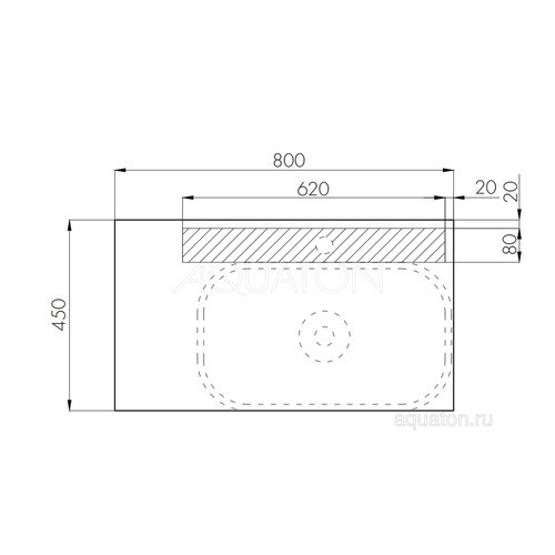 Приобрести столешница акватон мишель 80 см, дуб рустикальный 1a256603midr0