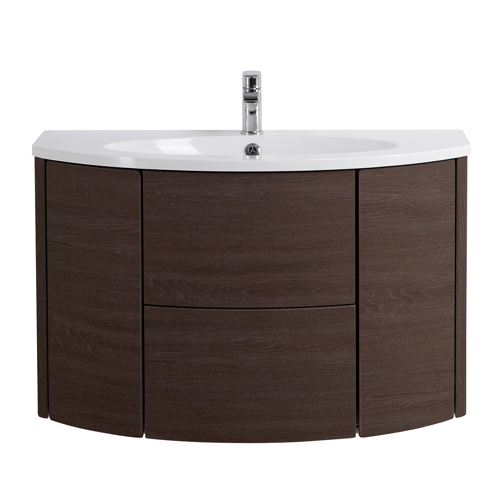 Приобрести cezares тумба подвесная с раковиной eden 91 см rovere scuro soft, коричневая 55070