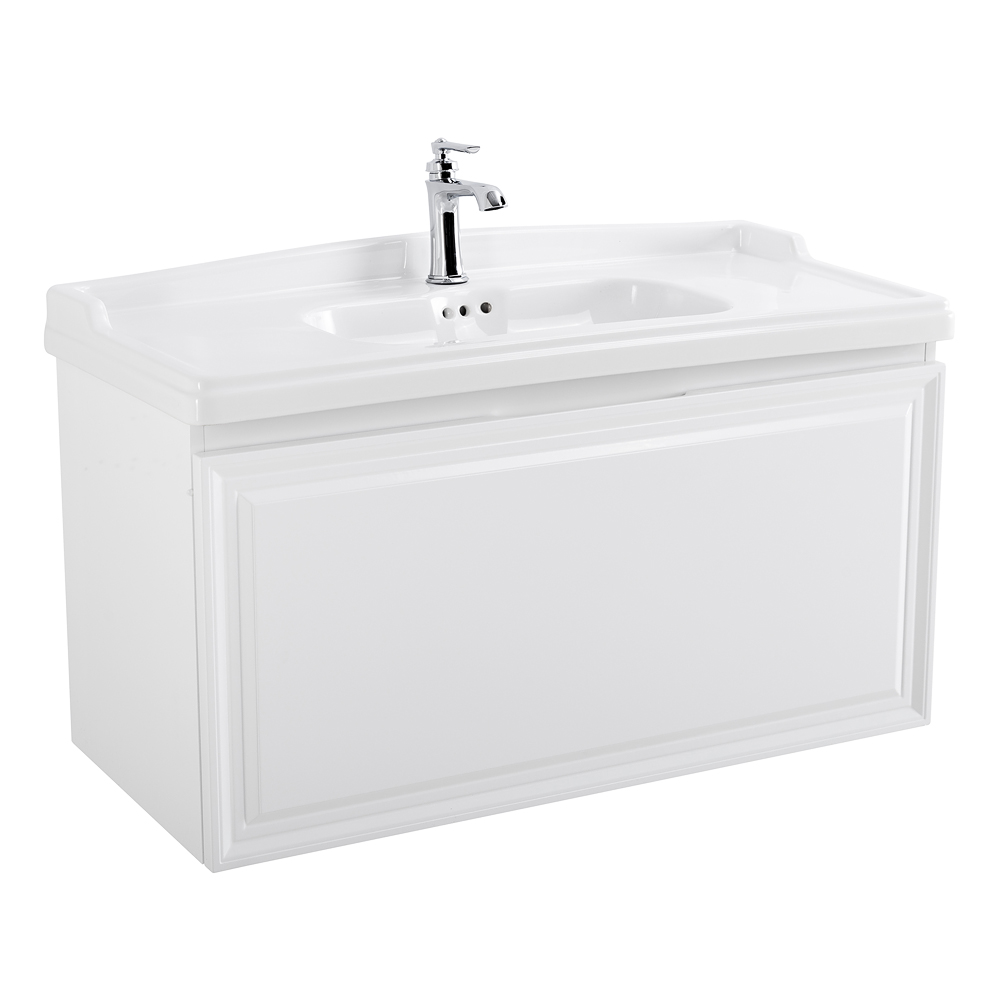 Приобрести cezares тумба подвесная с раковиной giubileo 100 см bianco lucido, белый глянец giubileo-1000-1c-so-bl