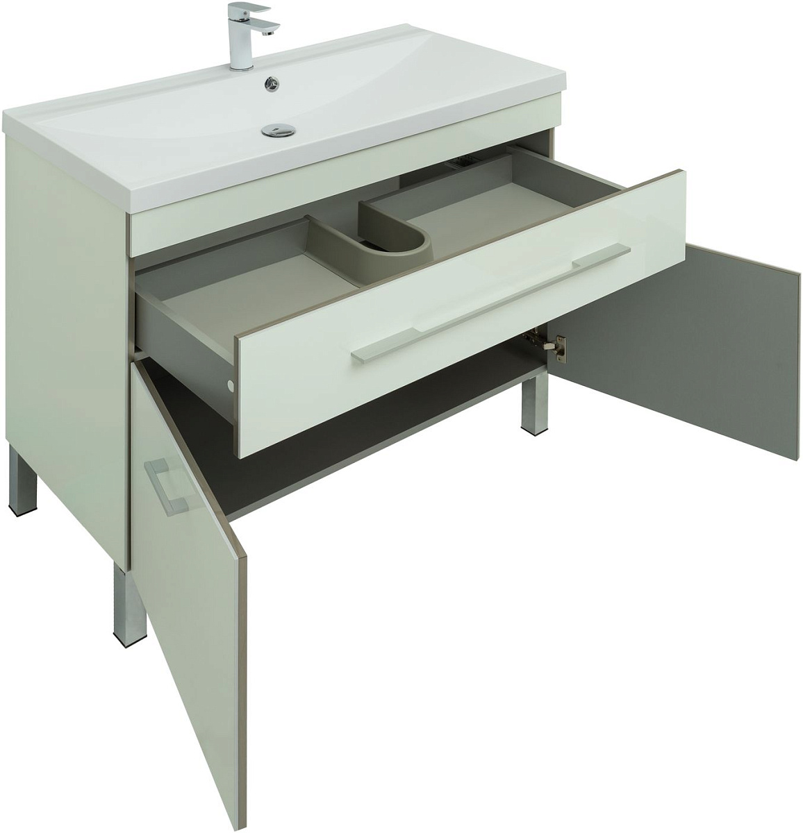 Приобрести aquanet тумба с раковиной верона 100 см, белая 00287662