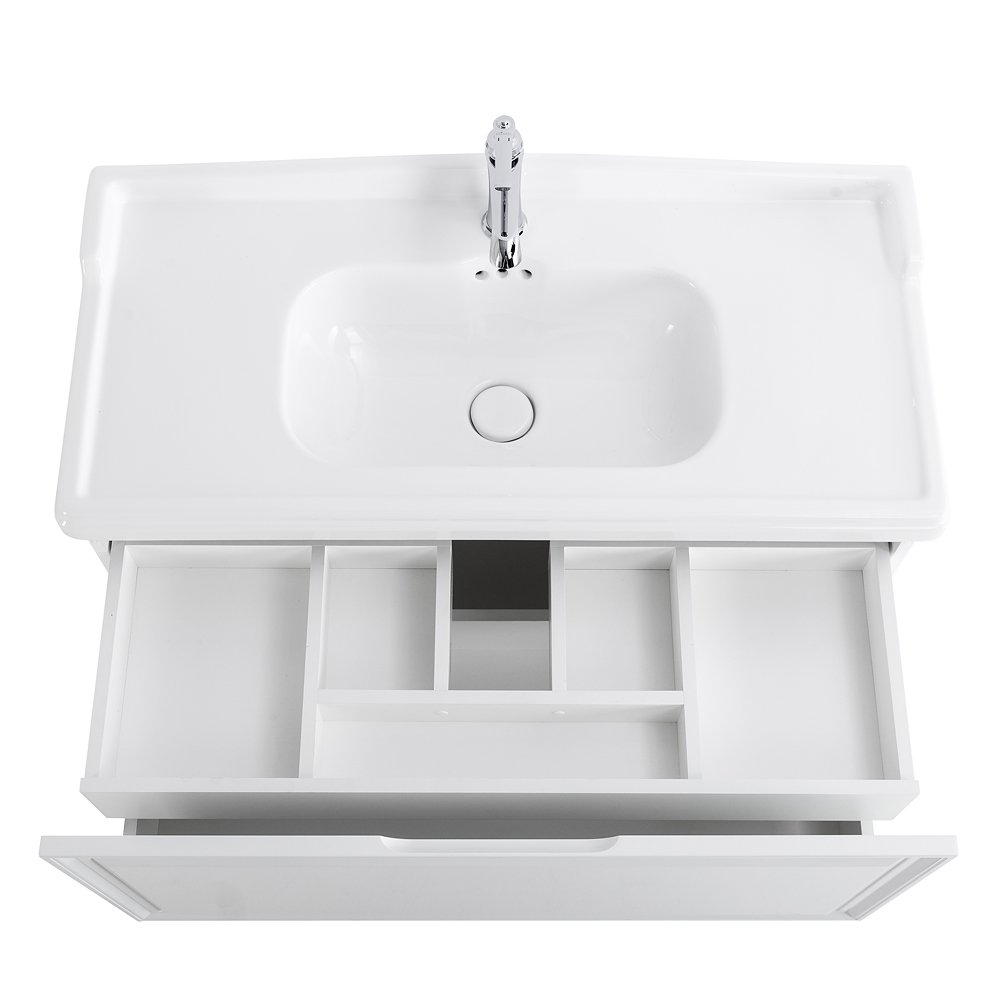 Приобрести cezares тумба подвесная с раковиной giubileo 100 см bianco lucido, белый глянец giubileo-1000-1c-so-bl