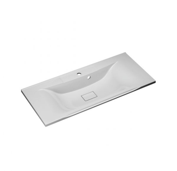 Приобрести mirsant тумба sole ultra , подвесная с раковиной premier 100 см, белый глянец ут000068486