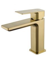 Смеситель для раковины WONZON & WOGHAND DIAMOND, Брашированное золото (WW-88139011-BG)