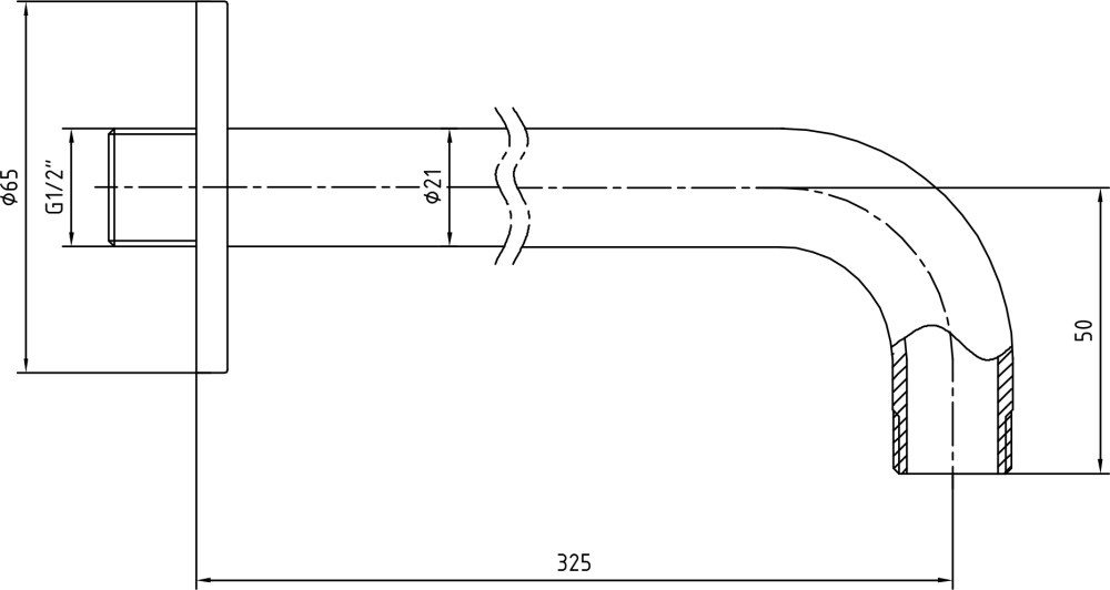 Приобрести e.c.a. кронштейн для верхнего душа 325 мм 102126608ex