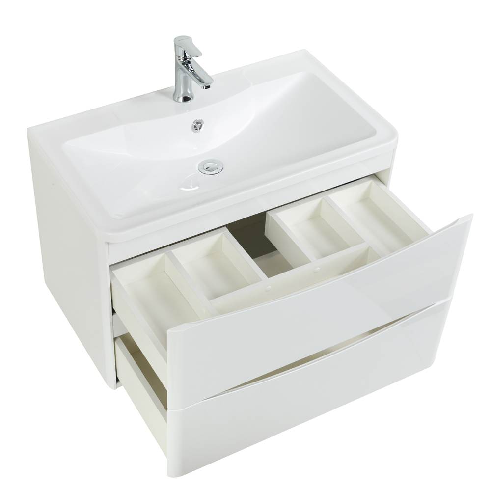 Приобрести belbagno тумба с раковиной acqua 100 см, подвесная bianco lucido, белая раковина