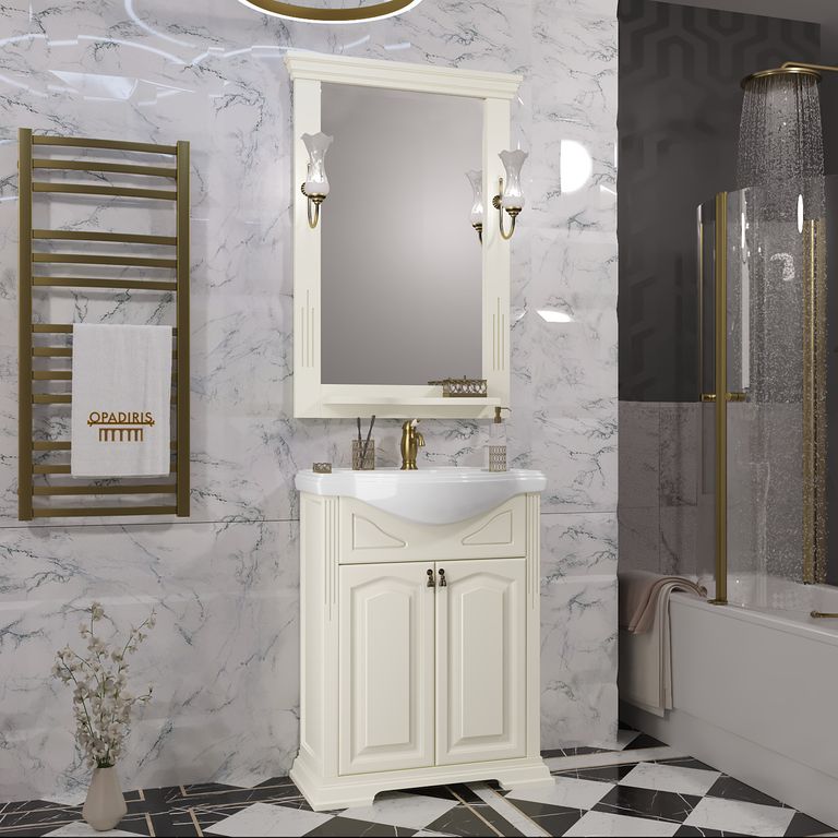 Приобрести opadiris тумба напольная с раковиной риспекто 65 см, слоновая кость