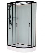 Frank Душевая кабина F412L Black, низкий поддон, левосторонняя