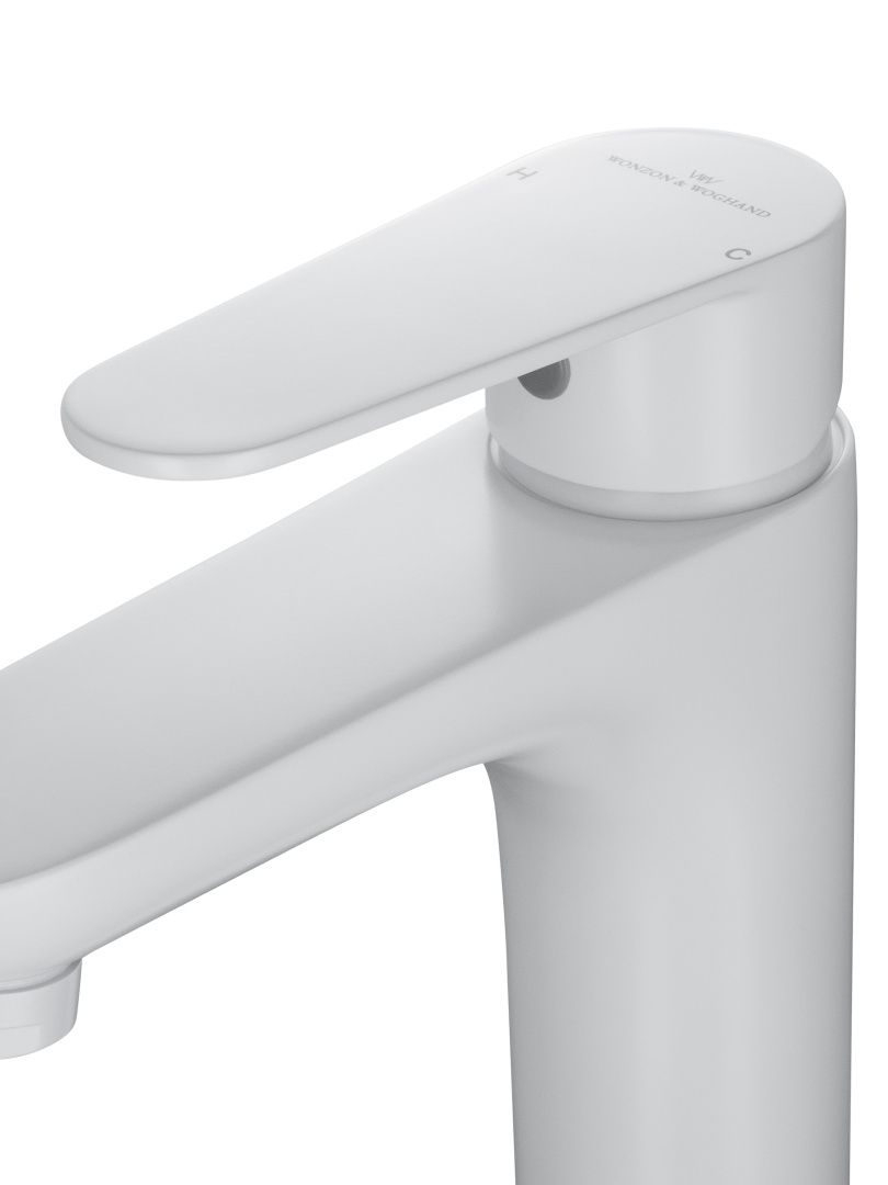 Приобрести смеситель для раковины высокий wonzon & woghand alfa, белый матовый (ww-a40232-mw)