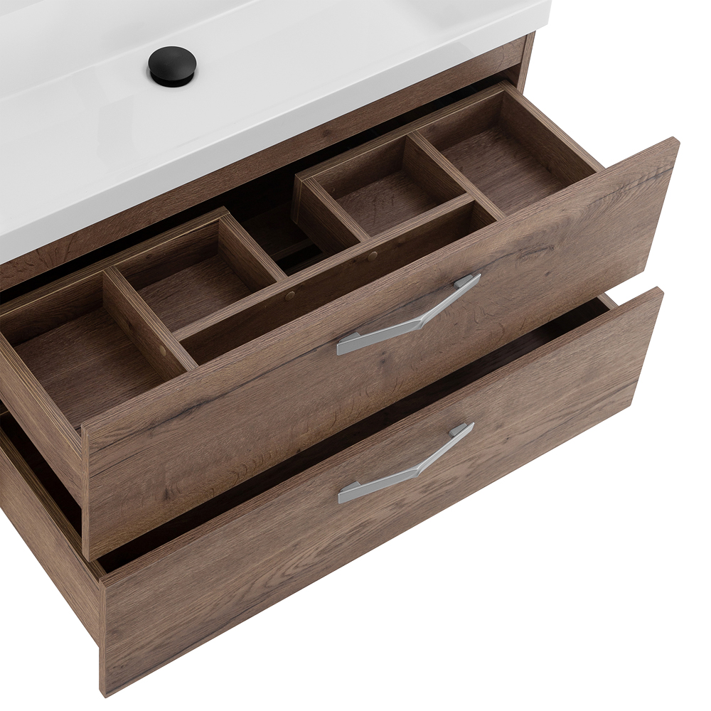 Приобрести belbagno тумба с раковиной aurora 90 см, подвесная rovere tabacco, белая раковина