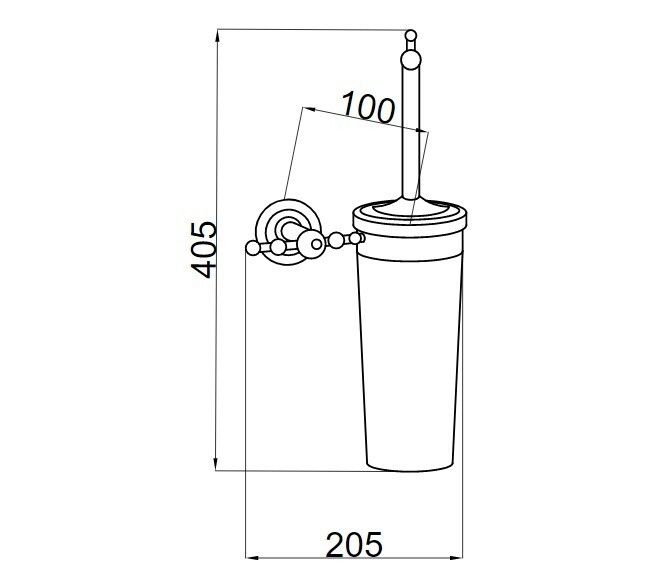 Приобрести boheme ершик для унитаза barocco, бронза 10664