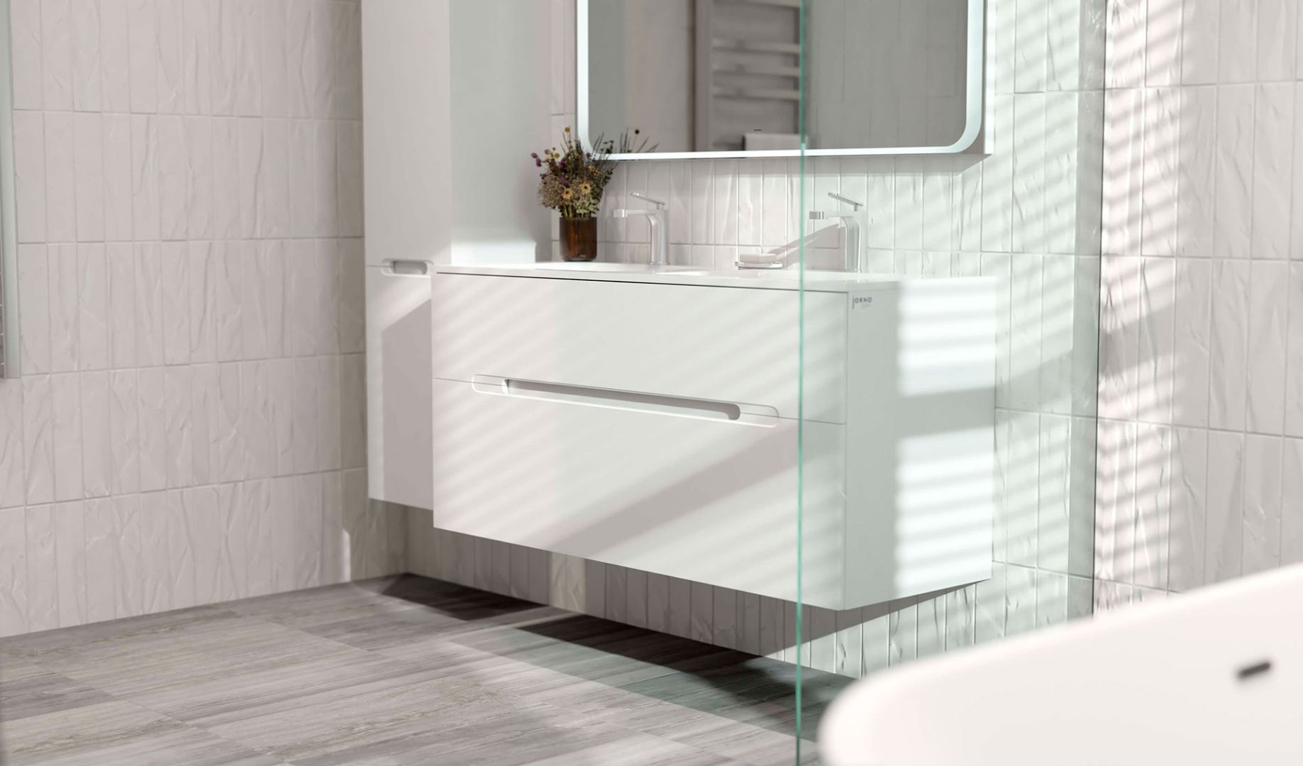 Приобрести jorno тумба подвесная modul 120 см, белая