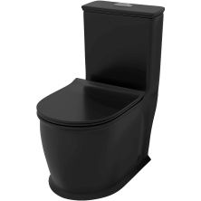 Grossman Унитаз моноблок Retro с крышкой дюропласт, микролифт, черный матовый GR-4492BMS