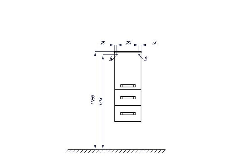 Приобрести полу пенал подвесной акватон америна 35 см, цвет белый глянец