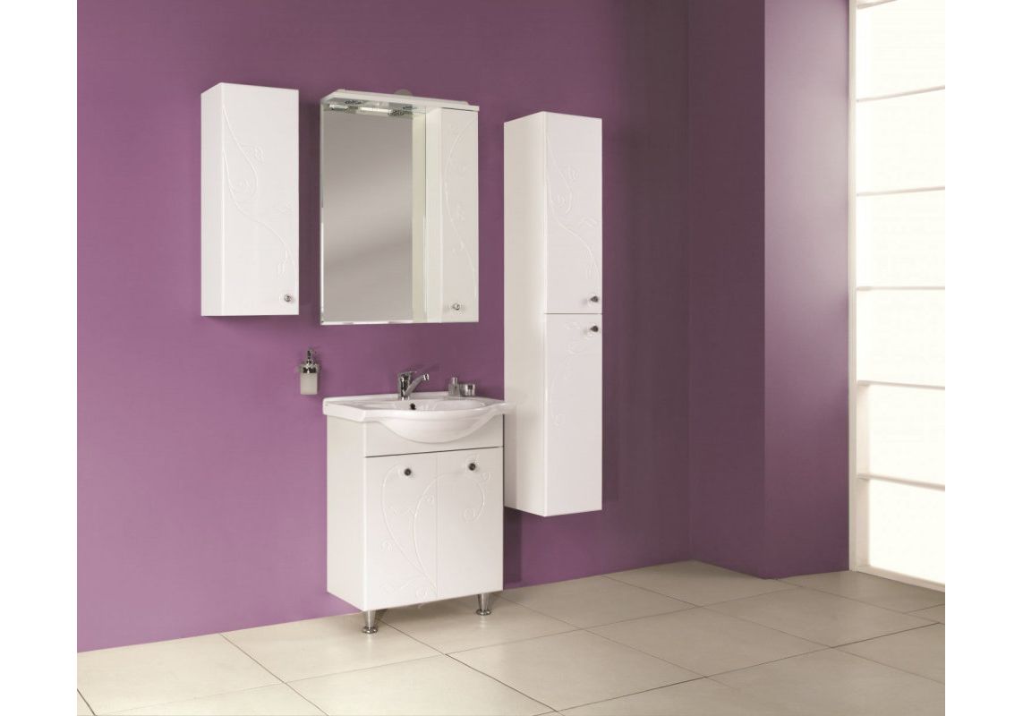 Приобрести зеркало-шкаф акватон лиана 60 см, белое