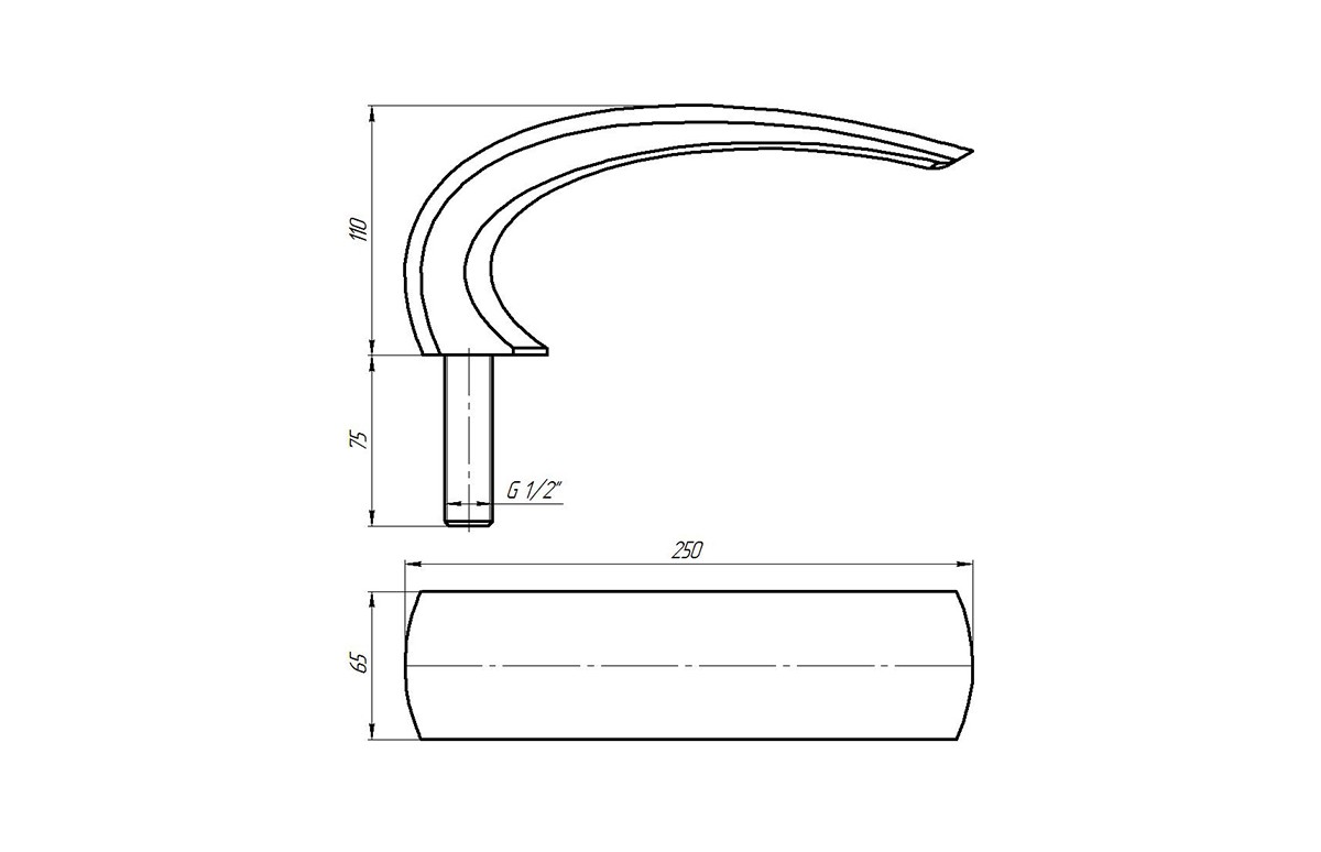 Приобрести радомир излив для ванны линкольн - большой, bronze