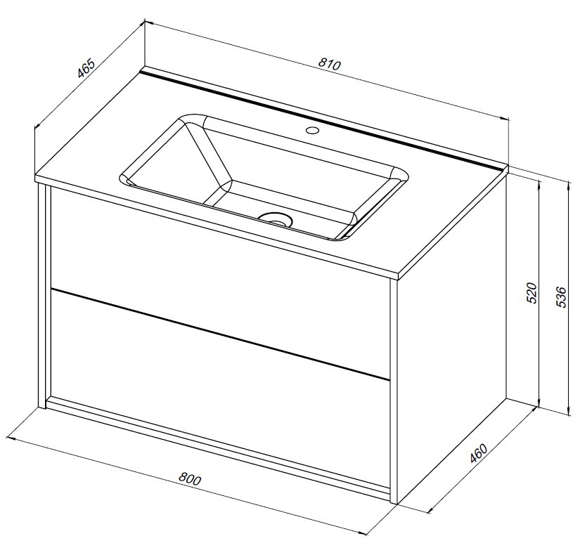 Приобрести aquanet тумба с раковиной lino 80 см, дуб веллингтон