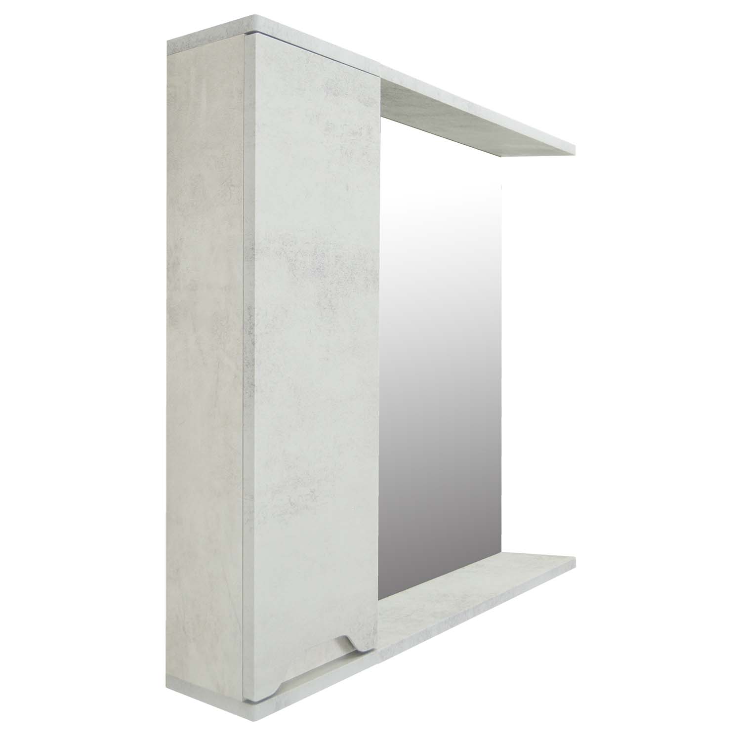 Приобрести loranto зеркало-шкаф florena 70 70х60 см, левое, светлый бетон (cs00086986)