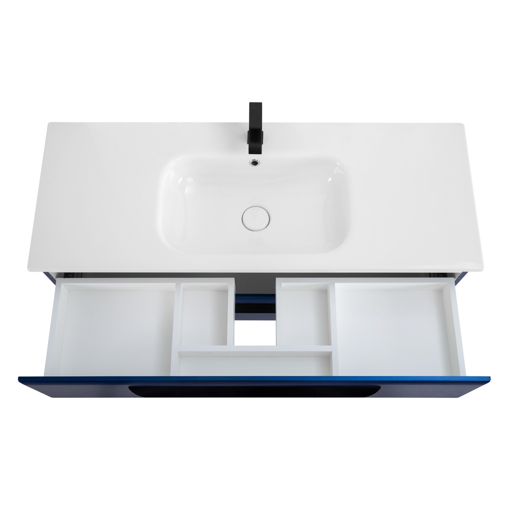 Приобрести cezares тумба подвесная с раковиной eco-cer 120 см sapfiro, синяя eco-cer-1200-2c-so-spf-p