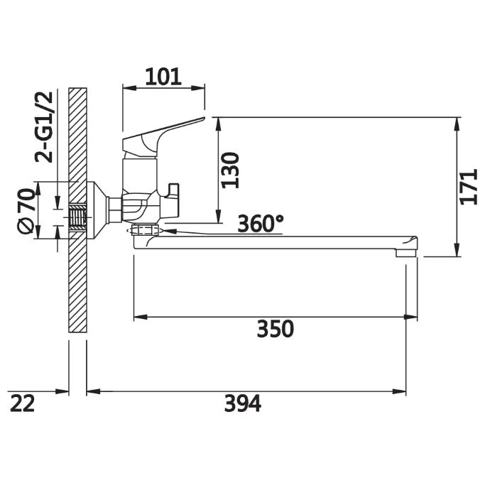 Приобрести смеситель для ванны vieir sist с ручным душем, хром v063541