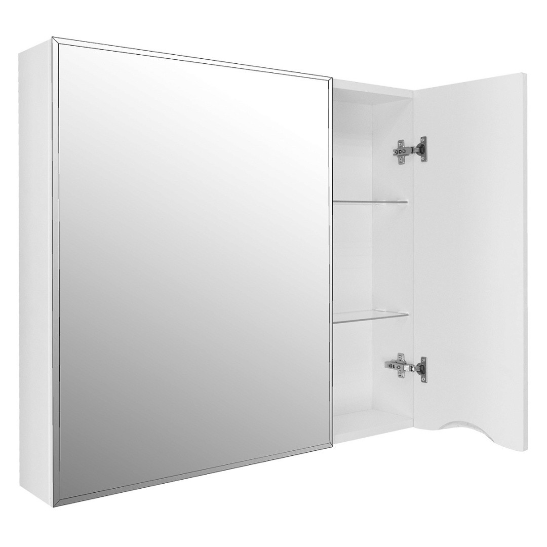 Приобрести зеркало шкаф loranto santorini 70 см, правое, белое cs00086998