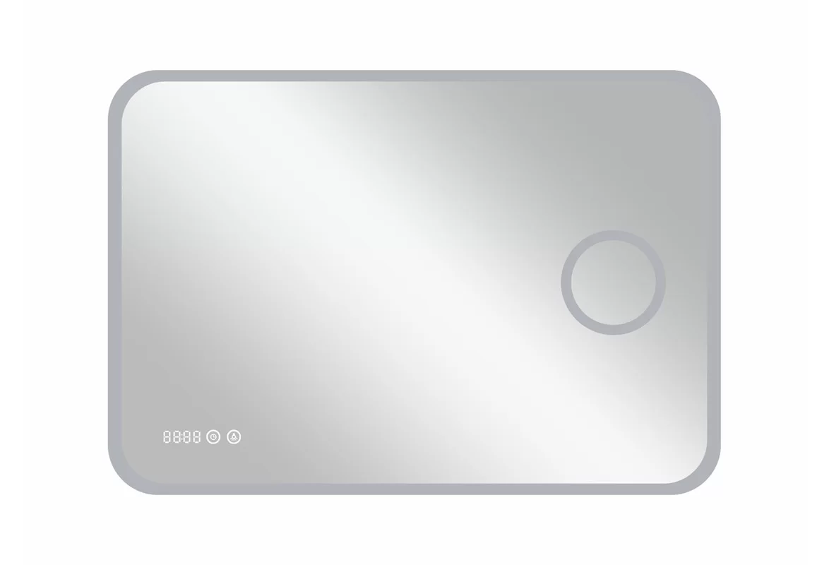 Приобрести continent зеркало bliss 80х70 см с подсветкой, часами, датчиком температуры, увеличительной линзой, белое