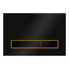Veconi Кнопка смыва Square Design, черный\ золото VFSD003BLG