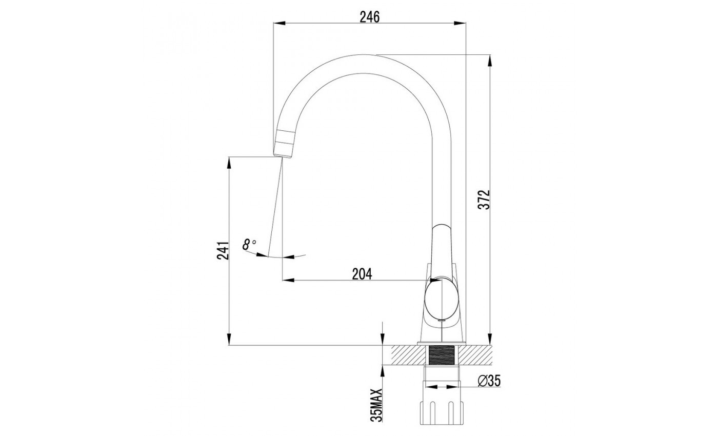 Приобрести lemark смеситель для кухни atlantiss с поворотным изливом, хром lm3255c