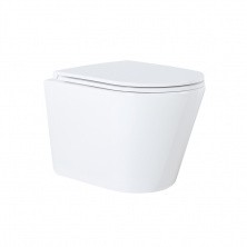 Azario Унитаз подвесной безободковый Teramo с тонкой крышкой микролифт AZ-0053