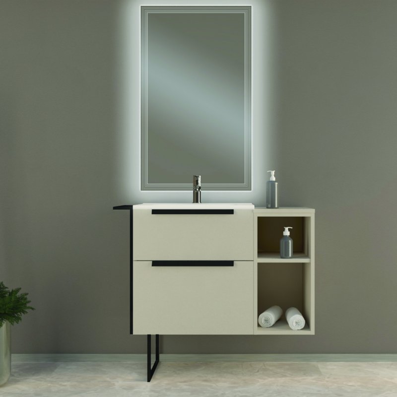 Приобрести cezares тумба подвесная с раковиной urban 60х62см, серый