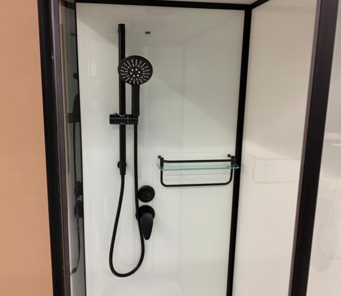 Приобрести frank душевая кабина f412/2l black с высоким поддоном, левосторонняя