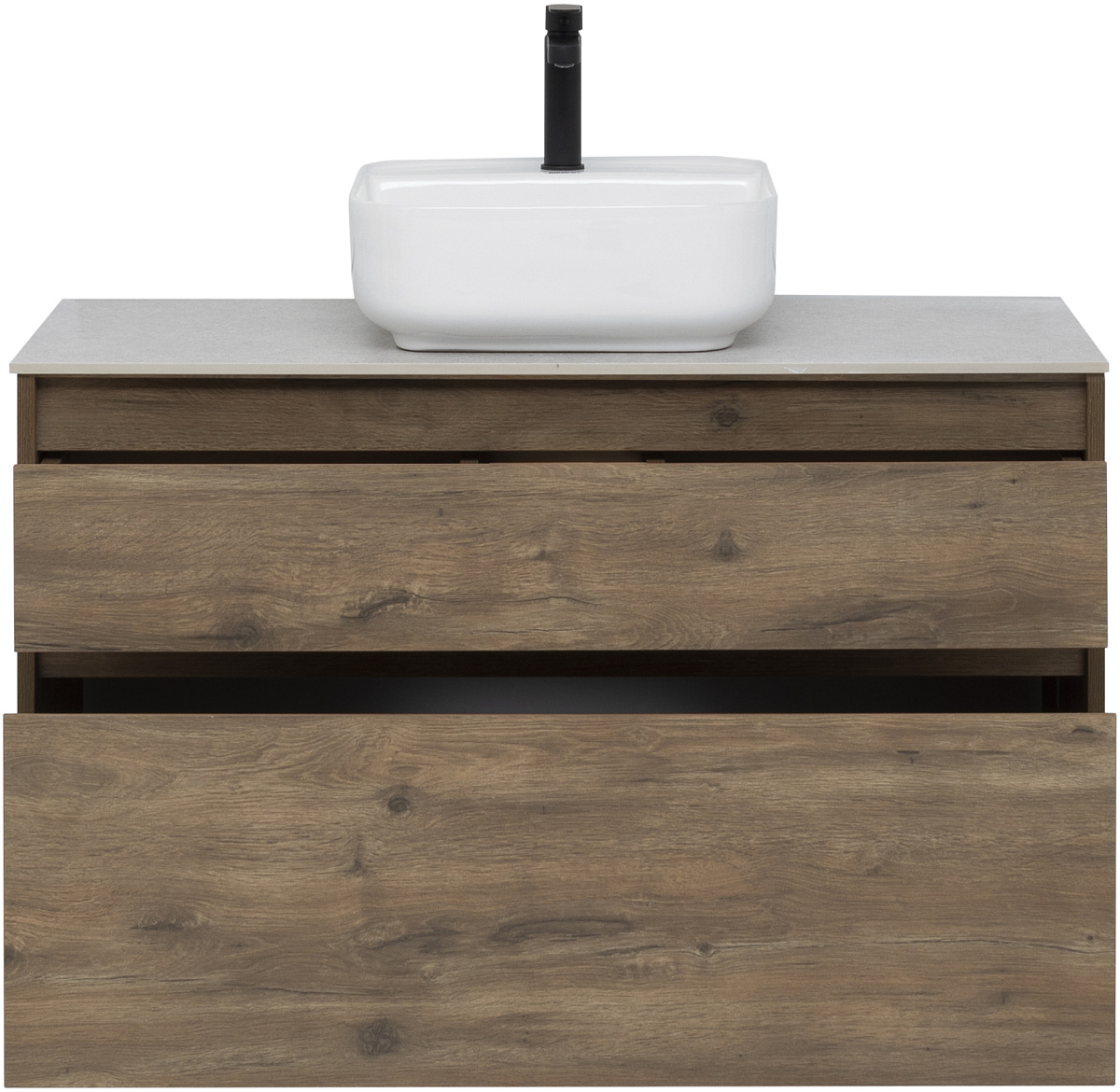 Приобрести aquanet тумба со столешницей nova lite 100 см, дуб рустикальный (2 ящика)