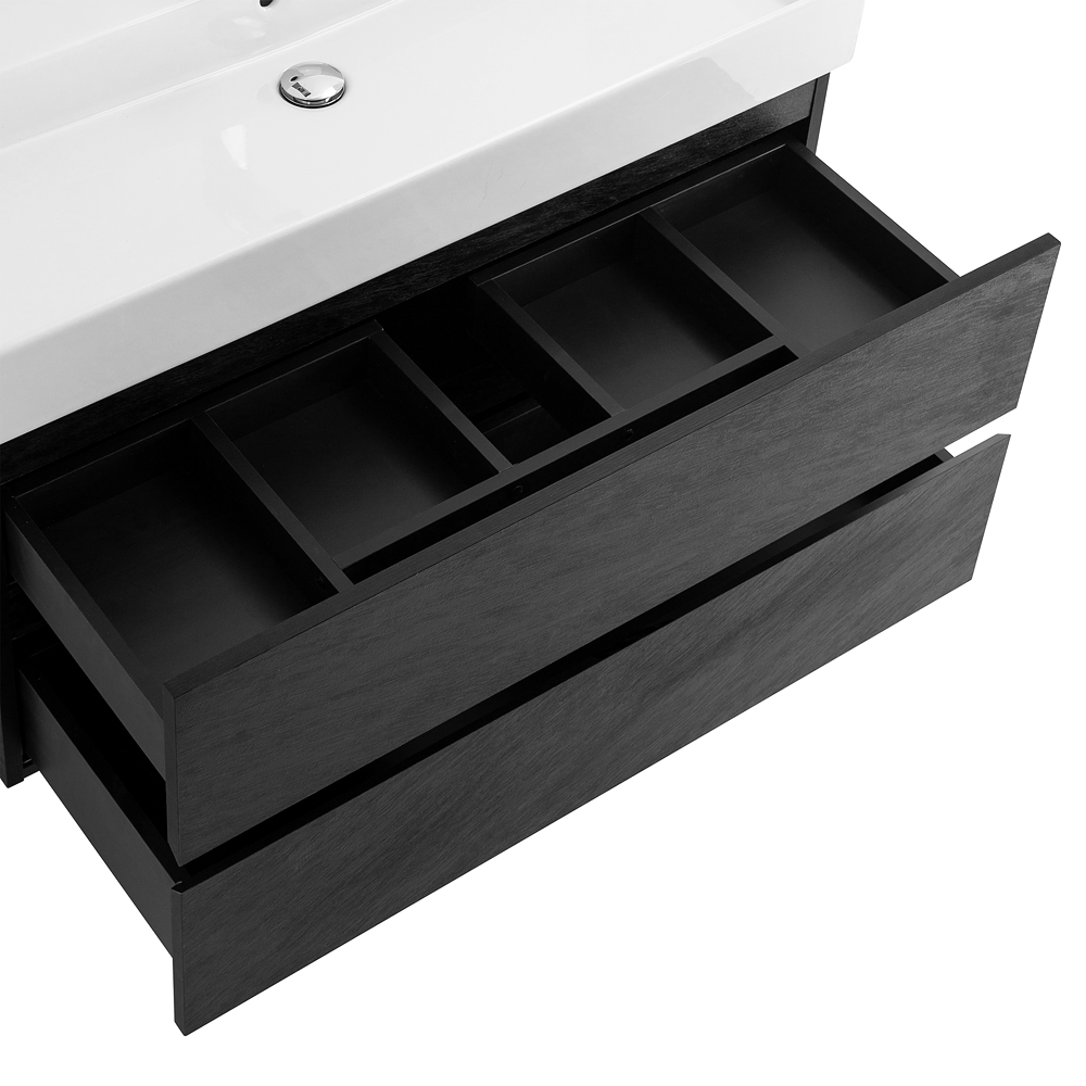 Приобрести cezares тумба подвесная с раковиной molveno 46 100 см nero, черная molveno 46-100-2c-so-nc