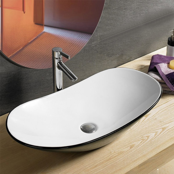 Приобрести comforty раковина 7811abw 62х34 см, черный/белый