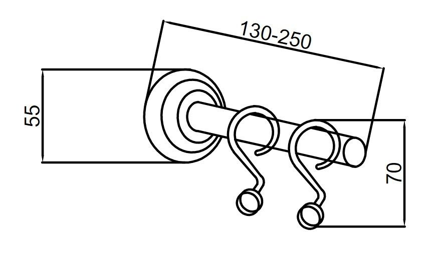 Приобрести boheme карниз для ванны imperiale 130-250 см, прямой, золото 10420