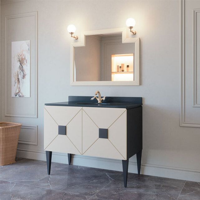 Приобрести caprigo тумба с раковиной atrio 110 см, белая/черная