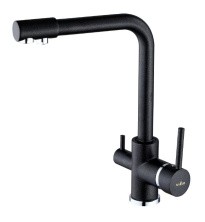 Смеситель для кухни ViEiR Kitchen 325 мм, с подключением к фильтру, черный V15002C2
