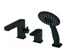 Смеситель на борт ванны ViEiR Camomilla, 3 -отверстия, черный V283532C