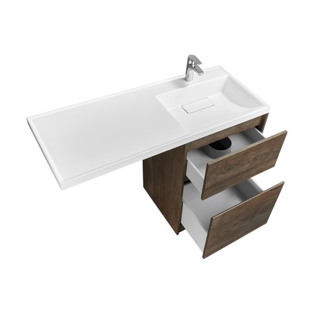 Приобрести тумба напольная с раковиной-столешницей акватон лондри 120 r/l, дуб кантри