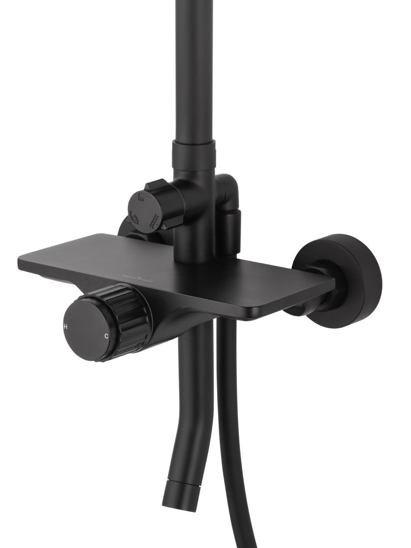 Приобрести душевая система wonzon & woghand click, черный матовый (ww-n3s962-mb)