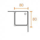 Душевое ограждение 80х80 см, квадратное