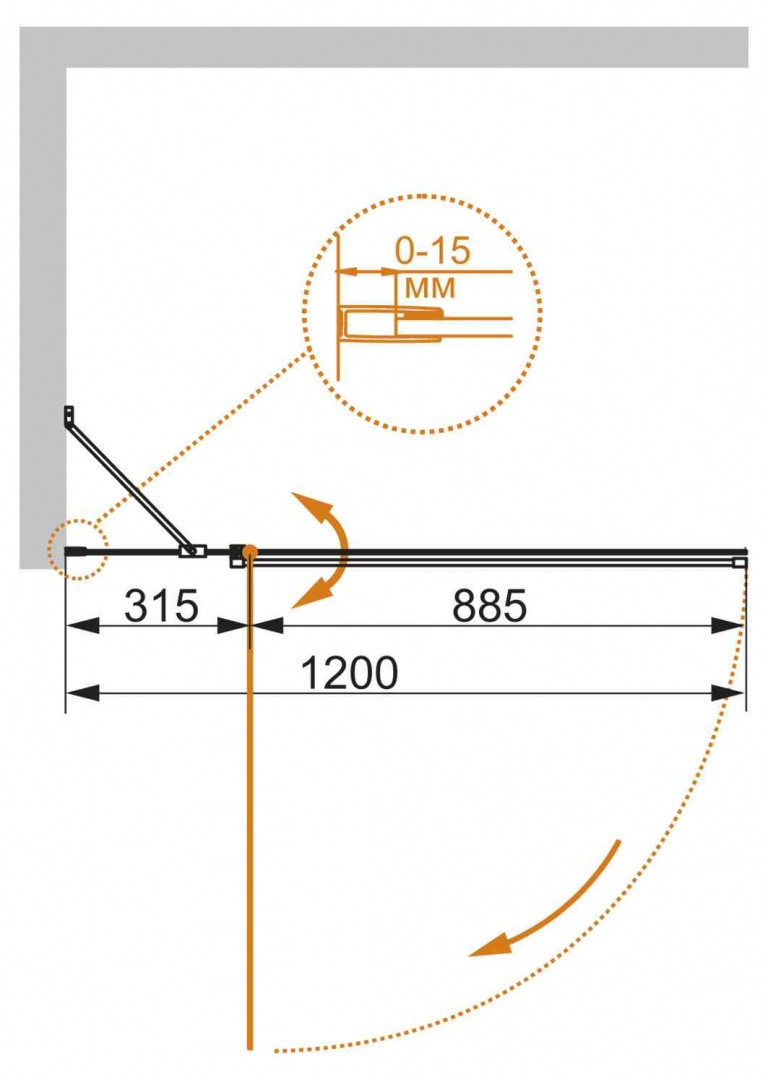 Приобрести cezares шторка для ванны eco 120х140см eco-o-v-11-120/140-p-cr-l