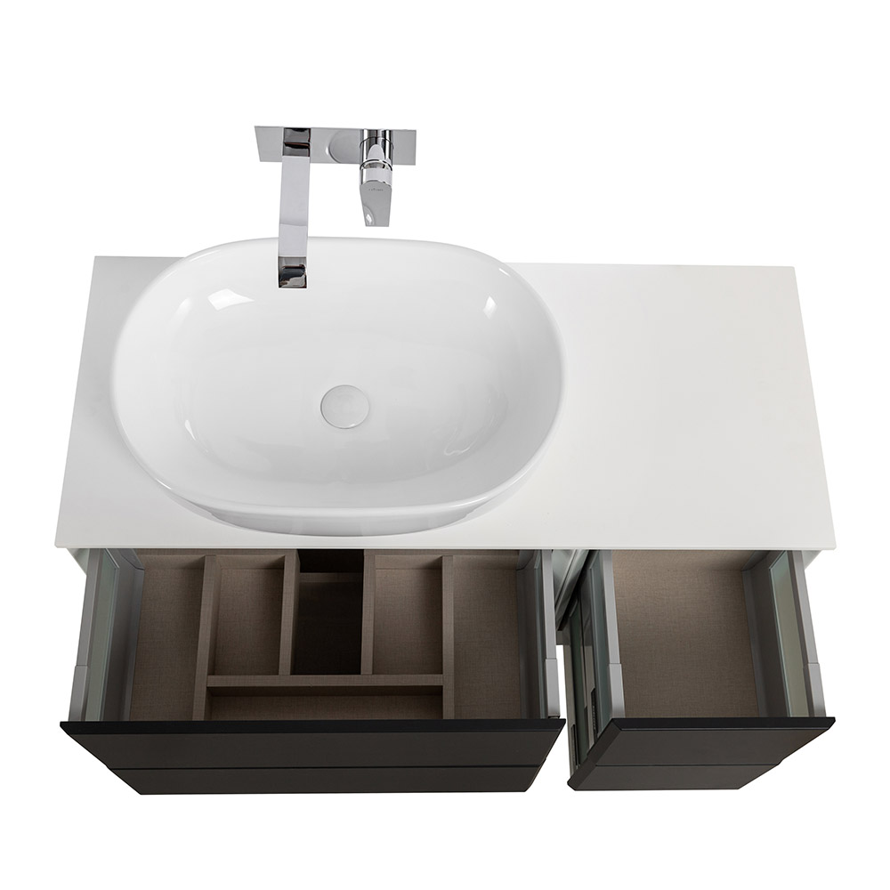 Приобрести cezares тумба со столешницей подвесная bellagio 106 см grafite, графит 54715