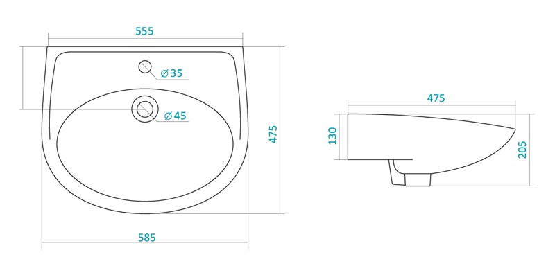 Приобрести умывальник "бореаль-60" 1/отв