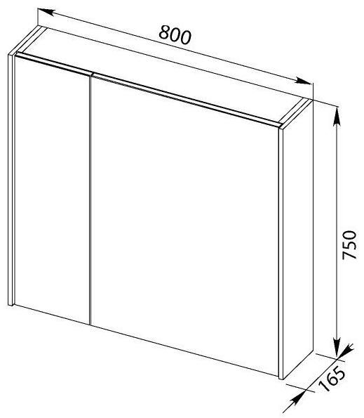 Приобрести aquanet зеркальный шкаф латина 80 см, белый